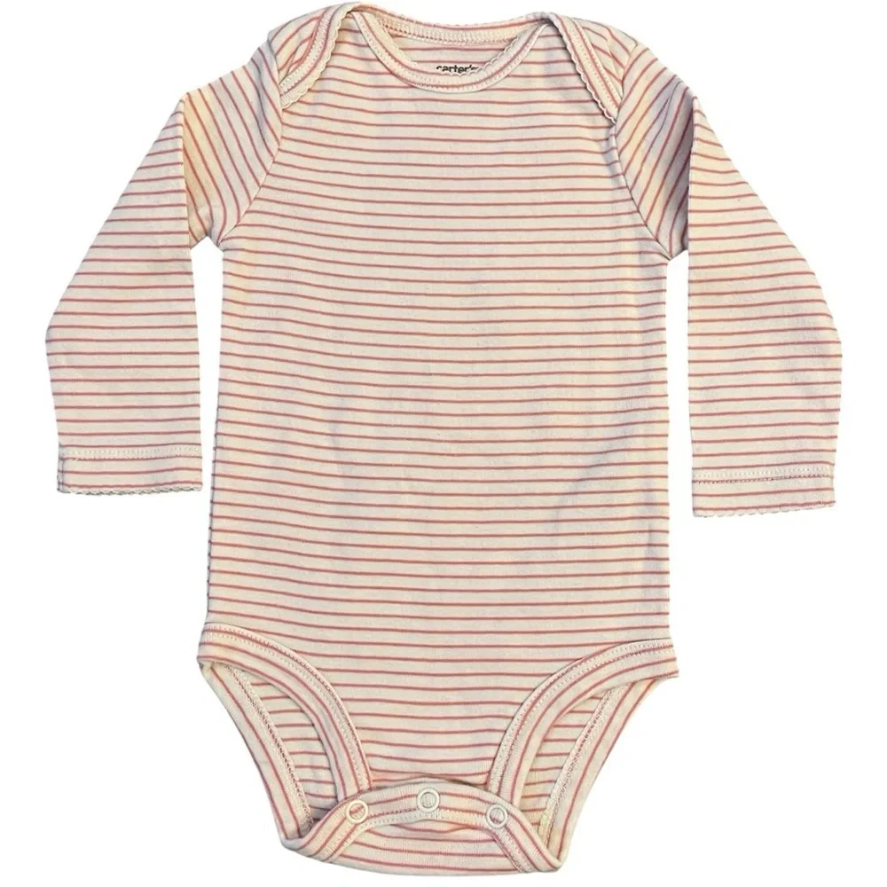 Bundle of 6 Long Sleeve Carter’s Onesies (size 6 months)
